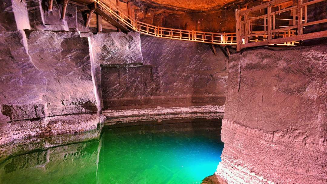 cracovia wieliczka mina de sal lago subterráneo
